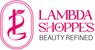 Lambda Shoppes logo in vibrant pink, representing a beauty and skincare brand with luxury products.