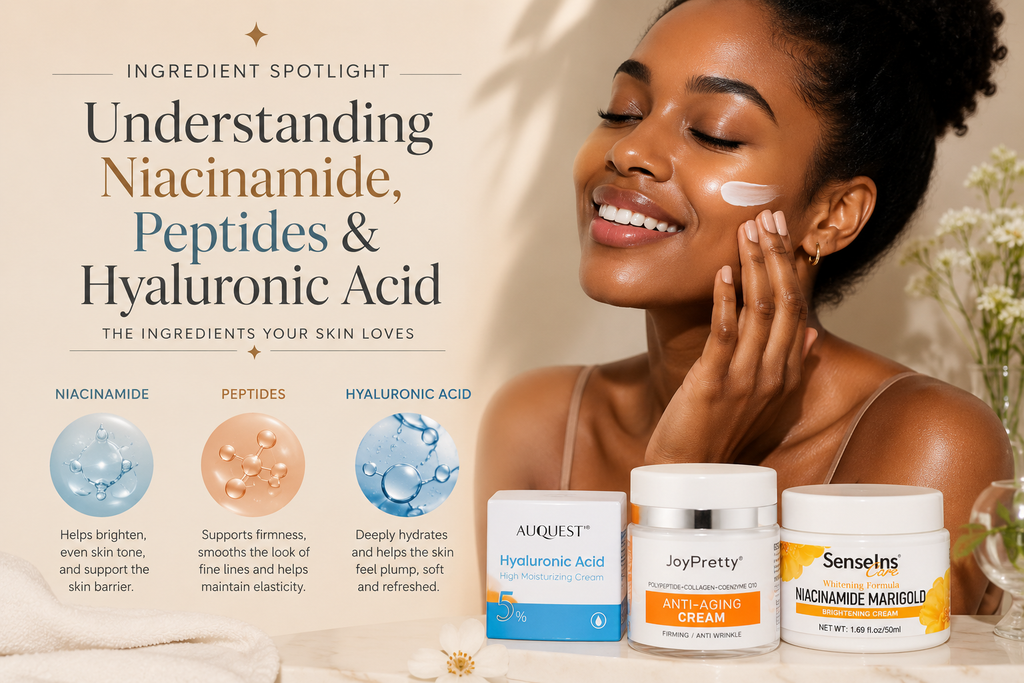 Ingredient Spotlight: Understanding Niacinamide, Peptides, and Hyaluronic Acid