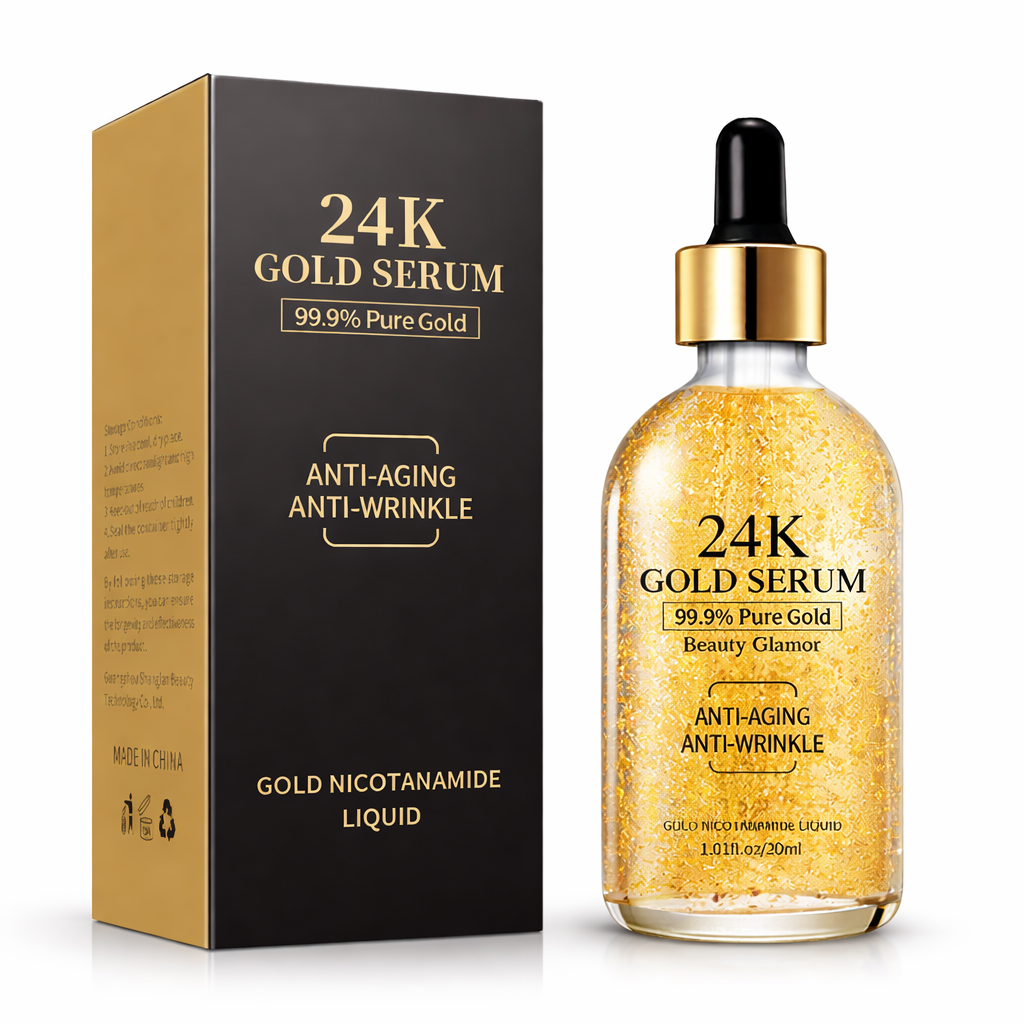 24K Gold Anti-Aging Serum with Niacinamide – Hydrating & Brightening Facial Moisturizer (30ml)