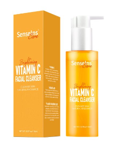 Brightening Vitamin C Facial Cleanser for glowing skin, combat aging, and reduce dark spots, ideal for your skincare routine.